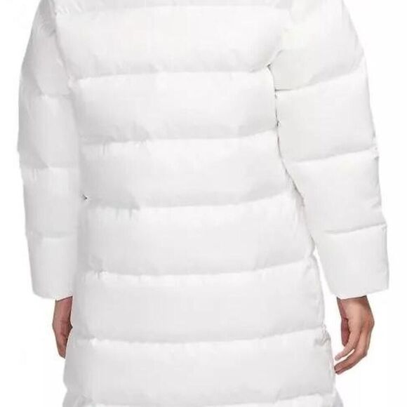 Nike Therma-FIT Long White Duck Down Puffer Coat Women’s Sz 1X Hooded Full Zip - Picture 5 of 8